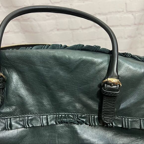 GUCCI SABRINA calfskin Leather ruffle medium sabrina boston tote black EUC - Picture 9 of 16